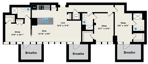 Floor plan C2 - 504