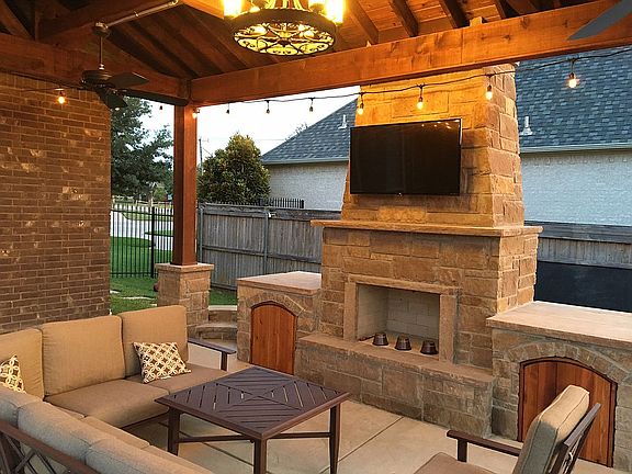 Gazebo and fireplace