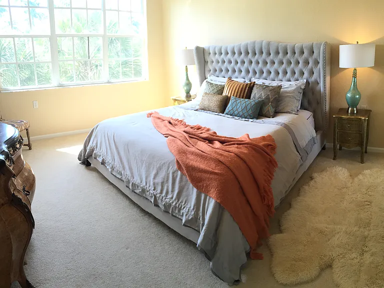 Master bedroom with California King bed