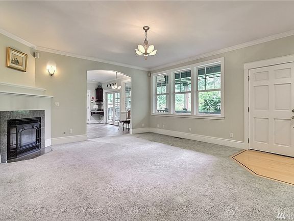 Living room with propane fireplace