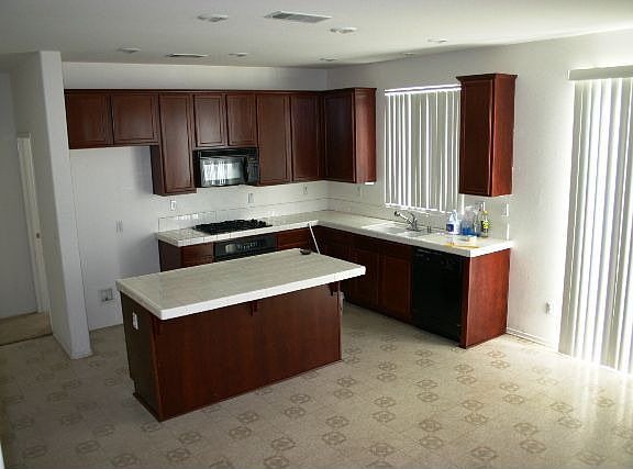 Kitchen with Cherry Cabinets