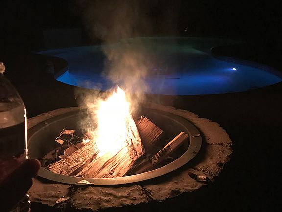 Fire pit and pool