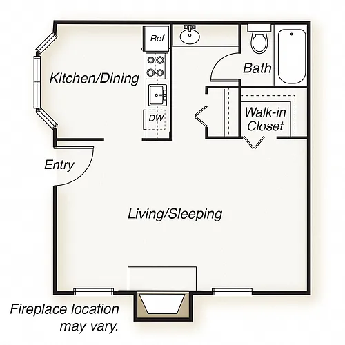Floor plan Studio
