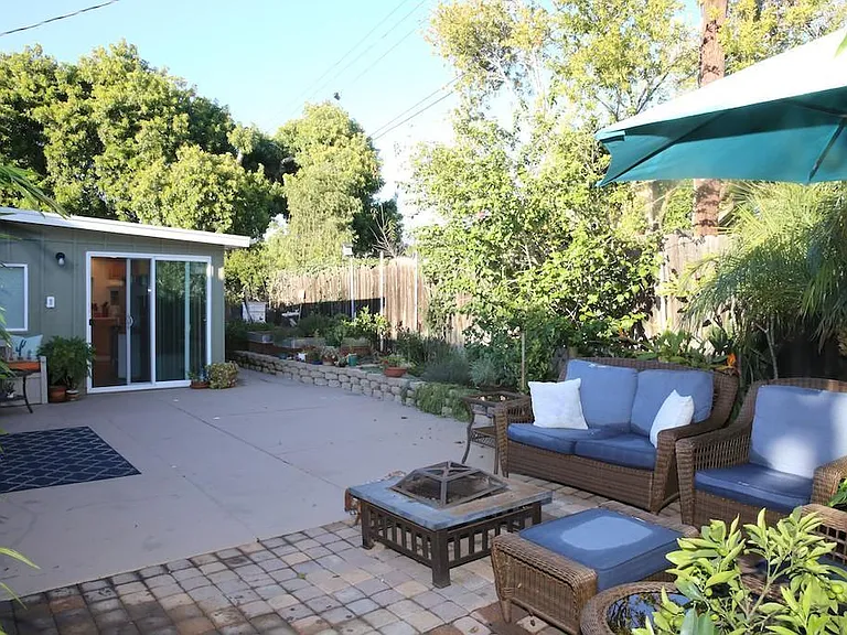 shared backyard with the main house.