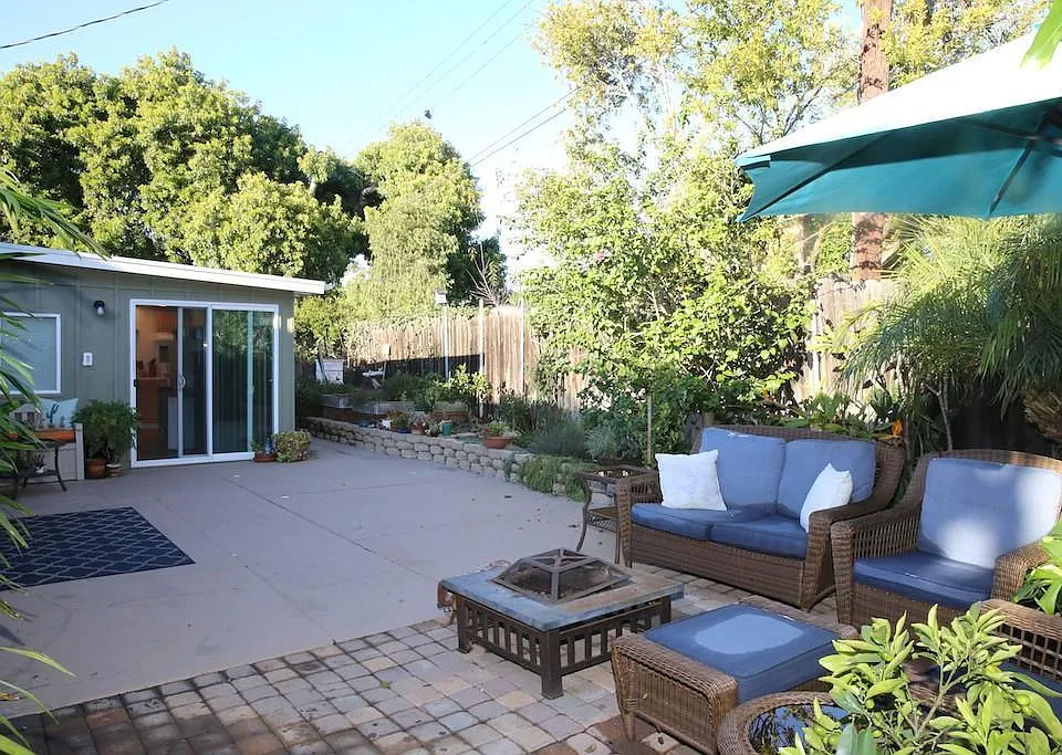 shared backyard with the main house.
