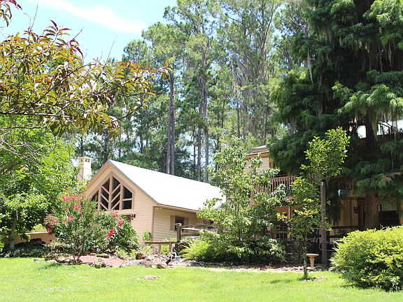 Partial view of rear porch