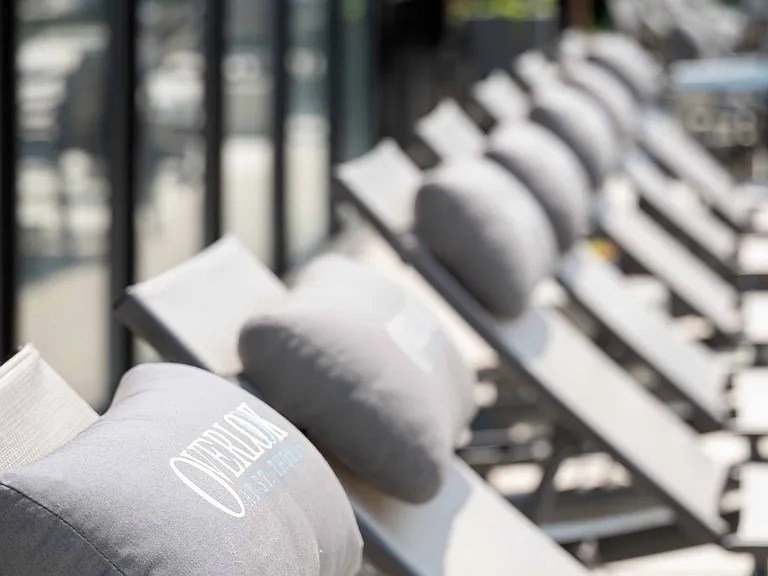 Resort-style lounge chairs