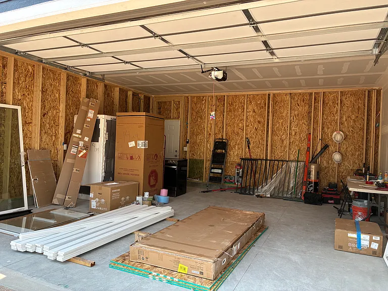 Extra large 2 car garage.