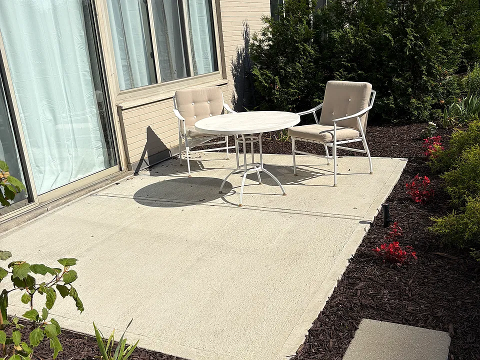 Private patio.