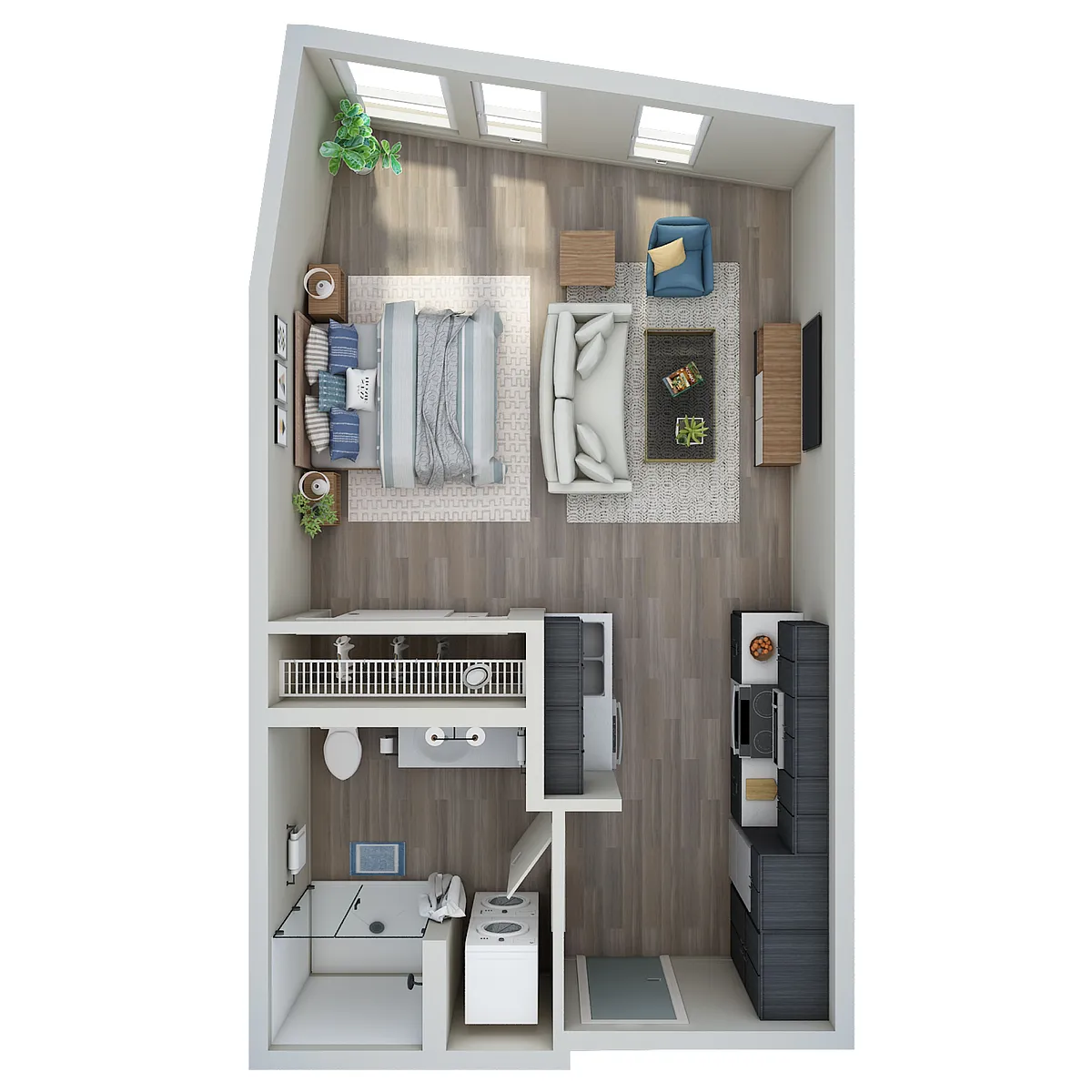 Floor plan Studio - MFTE - D