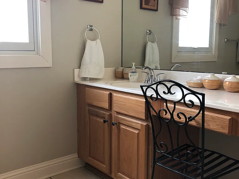 master bathroom with jacuzzi tub