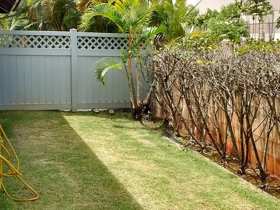 Backyard, landscaped