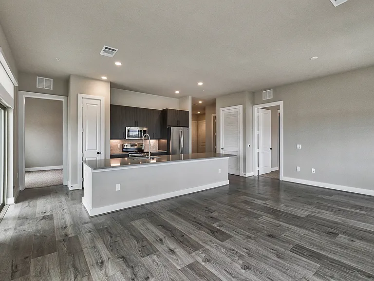 Two custom wood-style flooring options