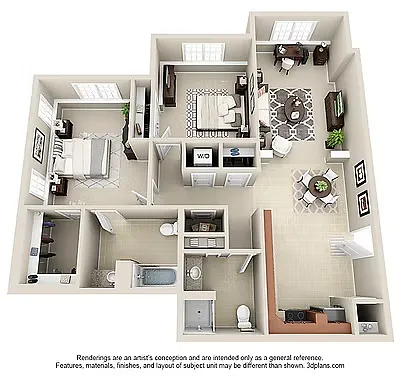 Floor plan Hoosick 1C