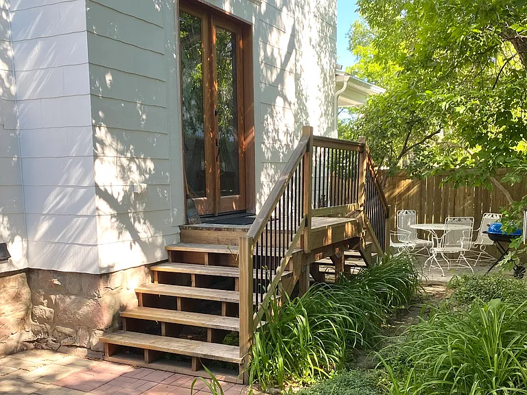 French doors to private patio.