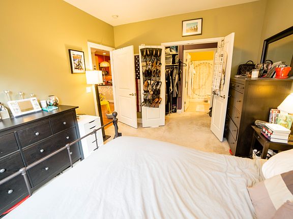 Bedroom with walk in closet