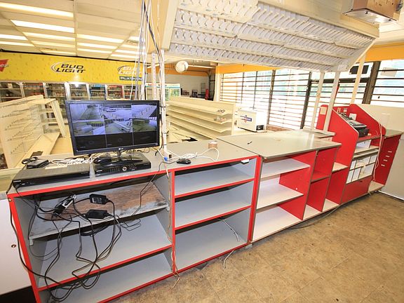 Behind Checkout Area