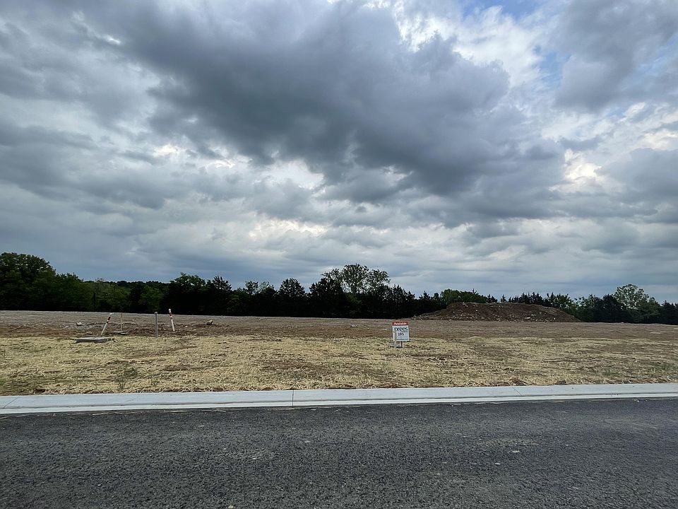 Tree-lined home site on a flat lot