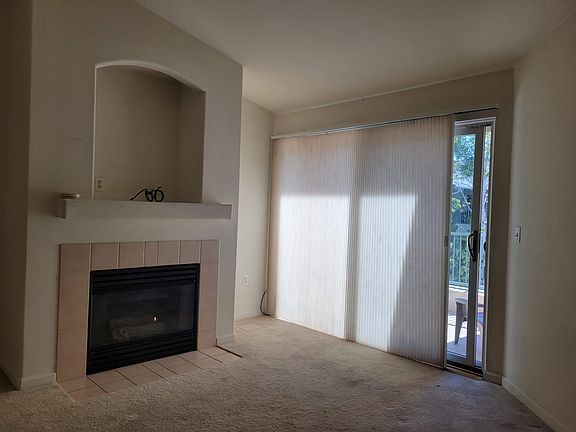 Living area with fireplace