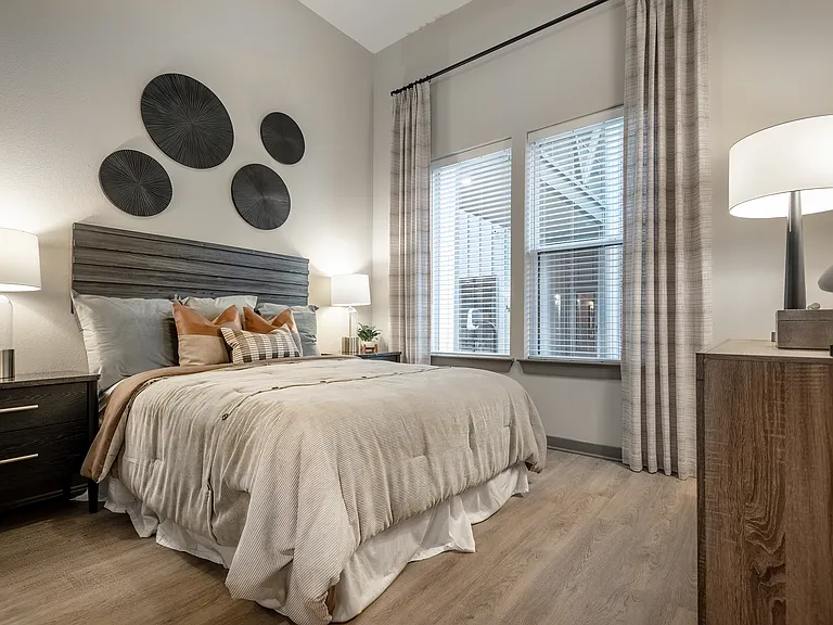 Spacious Bedroom With Wood Floors