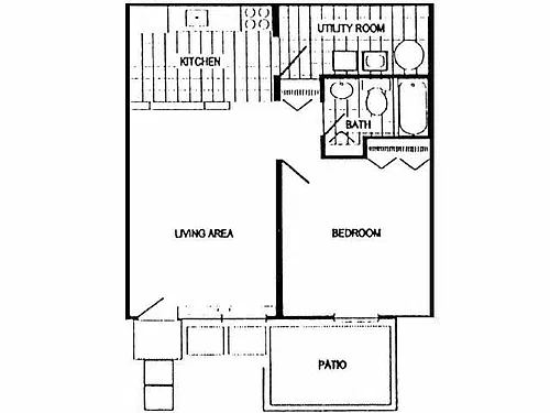 Floor plan One Bedroom / One Bath