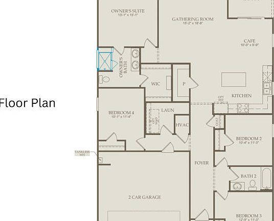 Floor Plan Level 1 - Ranch