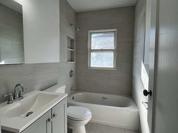 Fully renovated bathroom.