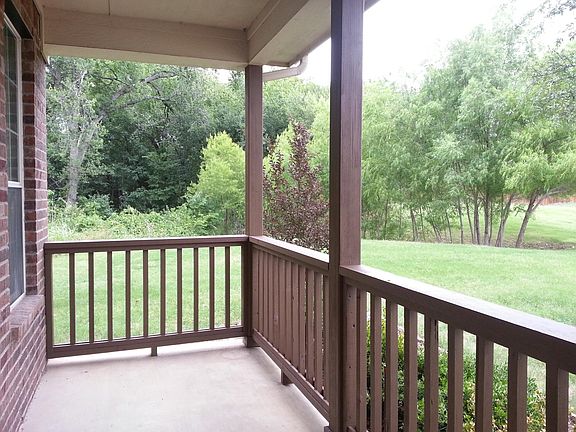 front porch with greenbelt view