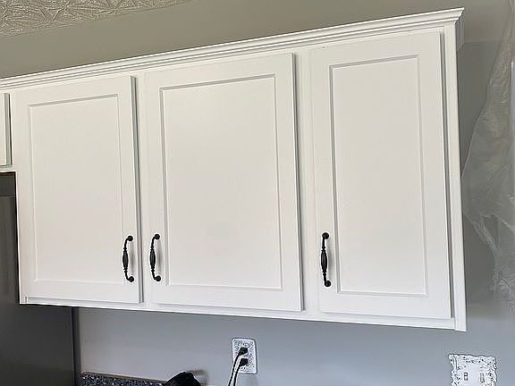 White soft close cabinets