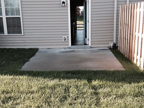 Back patio w/privacy fences
