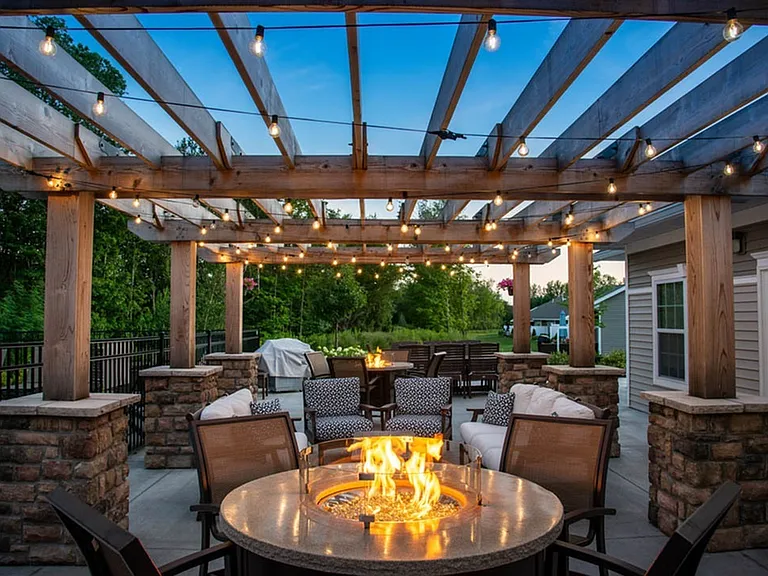 A stylish outdoor retreat for comfort and connection.