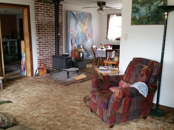 Wood stove heats house