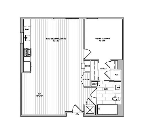 Floor plan One-Bedroom - C2