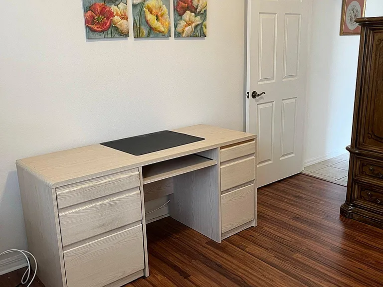 Front Bedroom, has desk, queen size sofa bed and ample closets and storage.