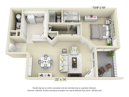 Floor plan 1b Luxe