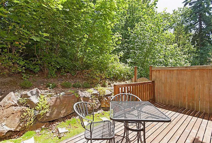 Back deck facing greenbelt area