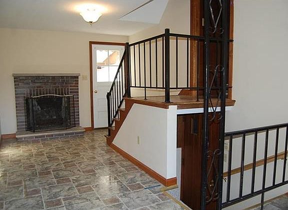Gas Fireplace in Dining Room