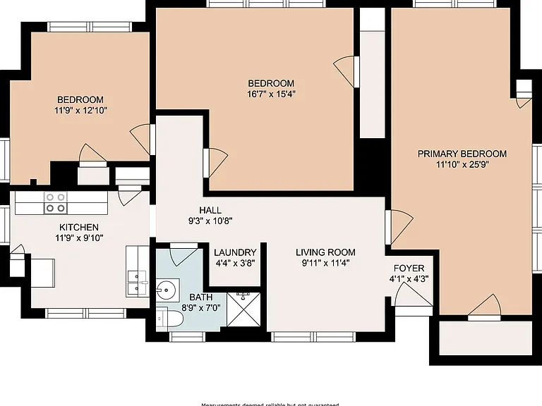 Previously the primary bedroom has been used as the living room, giving more versatility to the space.