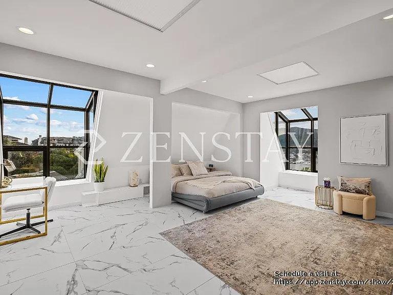 Top level suite with bathroom and small kitchen