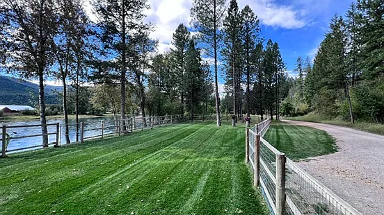Large fenced yard