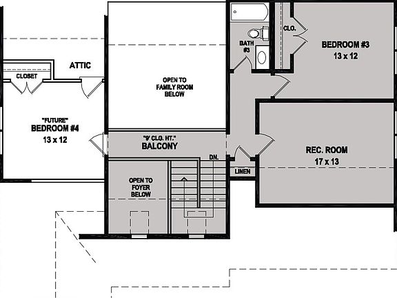 WHS 253 Custom Floorplan Second Floor