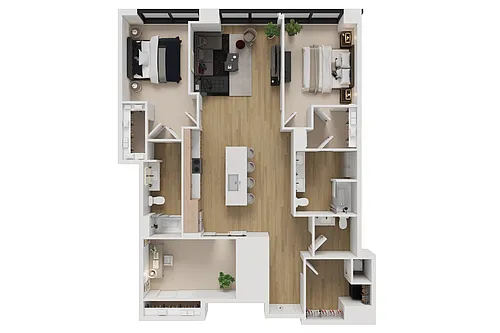 Floor plan 2 Bedroom Apartment