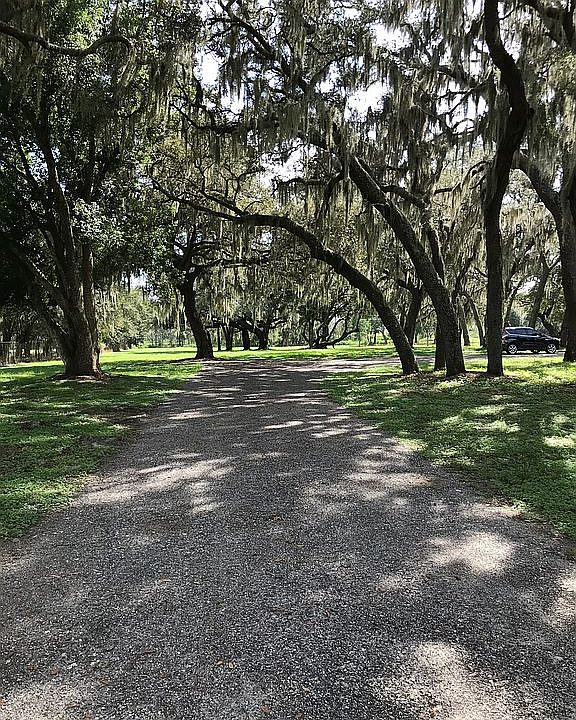 Asphalt gravel driveway 
