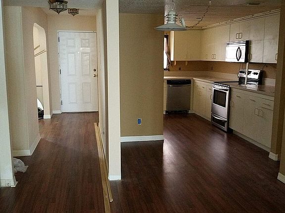 Kitchen front door view