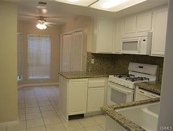 The bright breakfast nook can be used as a home office.