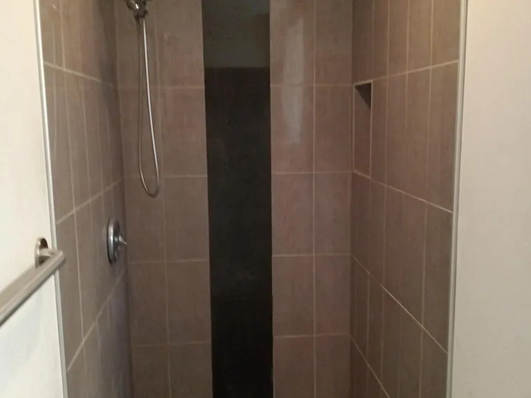 New shower with granite