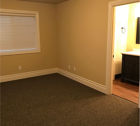 Large master suite features attached bathroom and walk in closet