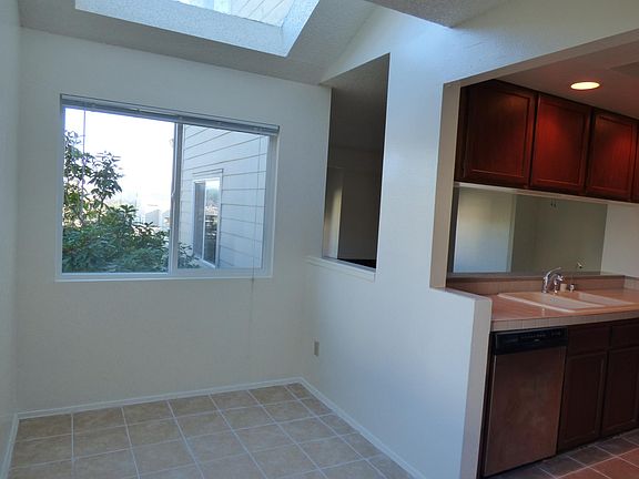 breakfast nook with skylight