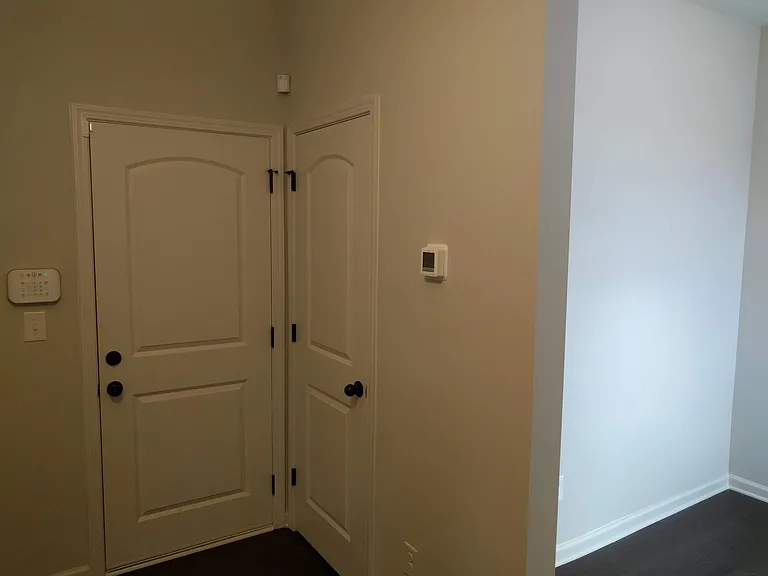 Garage entrance and coat closet