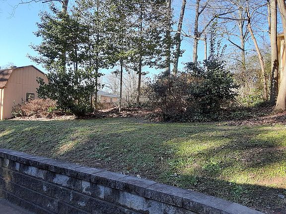 Backyard retaining wall